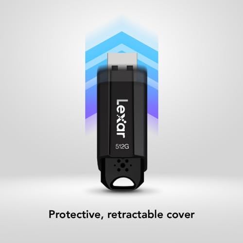 Lexar 512 GB S80 USB 3.2 Gen 1 Flash Drive: High-Speed Data Transfer at 150 MB/s, Compact External Storage Solution for Effortless File Management, Enhanced Compatibility with USB 3.0 & 2.0, Durable Design for On-the-Go Professionals and Creatives
