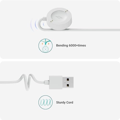 TUSITA Ultra-Fast Dual-Pack Smartwatch Charger for Fossil Gen 6 & Michael Kors Gen 6 – Compact, Portable Charging Solution for FTW0006 & MKT0003-1 M Models – Power Up Your Active Lifestyle Effortlessly