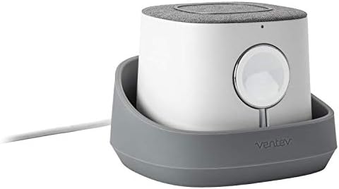 Ventev Wireless Charger Watchdock Duo – Dual 10 W Qi Fast Charging Dock for i Phone & Apple Watch – Sleek Light Gray Design with Enhanced Compatibility for Apple & Samsung Devices – Effortlessly Charge Two Devices Simultaneously in a Space-Saving Solution for Modern Homes and Offices