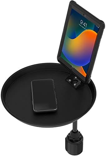 Transform Your Drive with the CTA Adjustable Vehicle Cup Holder Mount – VESA-Compatible Magnetic Tablet Holder with Splash-Proof Enclosure and Integrated Tray for 70 mm to 100 mm Cup Holders – Ultimate Convenience and Safety for On-the-Go Entertainment and Navigation