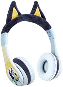 Bluey Kids Bluetooth Headphones – Safe Wireless Earphones with Volume Limiting Technology, Foldable for Easy Portability, and Integrated Microphone for Calls and Learning – Versatile Compatibility for Home, School, and Travel Use