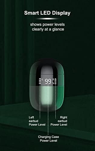 Next-Gen Bluetooth 5.2 In-Ear Wireless Earbuds with Intelligent Touch Controls – Sleek USB-C Charging Case, Advanced Noise Cancellation, and High-Fidelity Microphone for Effortless Sync with Android & i OS Devices (Vibrant Green) – Ultimate Audio Solution for Avid Listeners and Dynamic Professionals