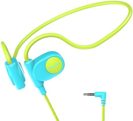 Kid-Friendly Open Ear Headphones – Vibrant Purple Lightweight Design for School and Outdoor Fun – Safe Air Conduction Technology with 3.5 mm Jack – Ultimate Comfort and Hearing Protection for Young Explorers