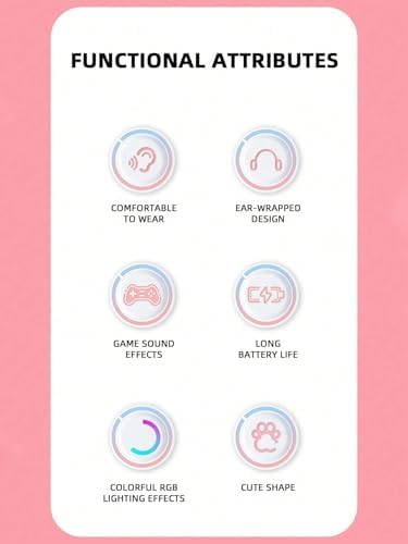 Sleek Black Cat Ear Bluetooth Headphones – Ergonomically Designed Over-Ear Comfort with Superior Sound Quality, Fast Device Pairing, and Long Battery Life for Ultimate Audio Enjoyment for All Ages