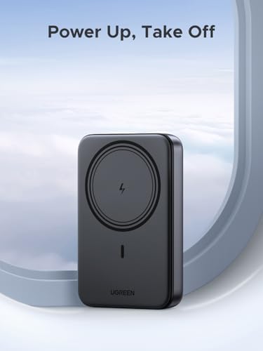 UGREEN Magnetic Power Bank – 10,000 m Ah Wireless Portable Charger for i Phone 16/15/14 Series | PD 20 W Fast Charging Battery Pack with USB-C for Effortless Mag Safe Compatibility | Sleek, Lightweight Design for Ultimate Convenience and Reliability