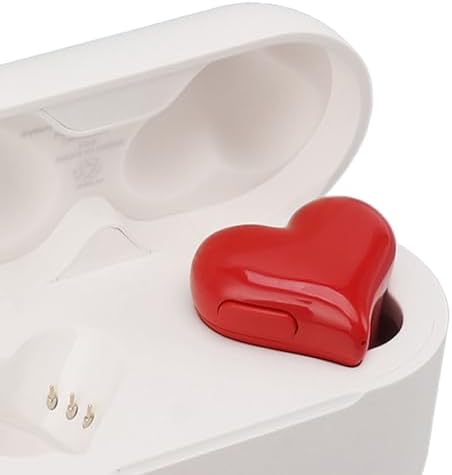 GOWENIC Heart-Shaped Bluetooth Earbuds: Stylish Wireless Headphones with Advanced Noise Cancellation for Superior Stereo Sound – Compact Charging Case for Ultimate Portability and Enhanced Device Compatibility