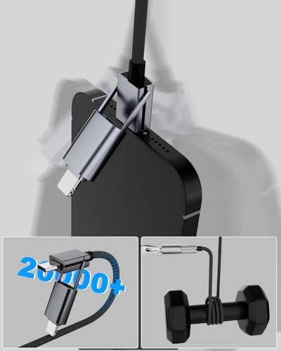 4 in 1 USB C Cable, 2Pack [Upgraded] Multi Fast Charging Cable, PD 65W 27W, 6FT+3FT, Round Braided, Compatible with iPhone/iPad/Samsung/MacBook – Enhanced Compatibility and Speed