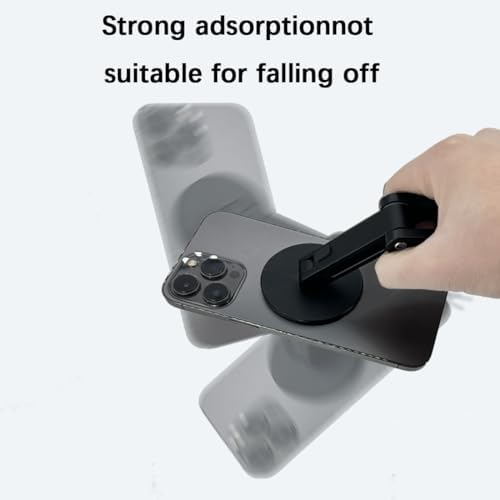 Magnetic Phone Stand for Desk, Heightened Adjustable Foldable, Compatible with iPhone 16/15/14/13/12 All Series/Mag-Safe Case (Silver) – Enhanced Compatibility and Speed