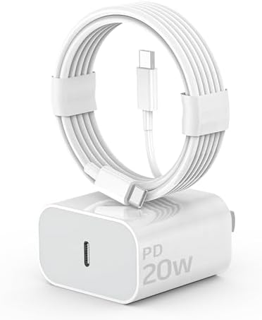 Dual Pack 20 W USB-C Fast Charger for i Phone 16/15 with 10 FT Long Cable – Superior Compatibility and Rapid Charging Solution for i Pad Pro 12.9/11 inch, i Pad Mini 6, Air 4 – Enhance Your Mobile Experience with Unmatched Speed and Flexibility