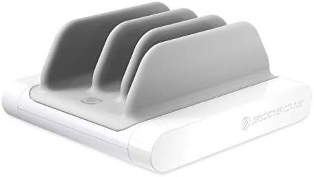 Scosche BLQP-XTSP Base Lynx Modular Qi-Certified Wireless Charging Hub – Fast, Customizable Charging Solution with Safety Features for Home and Office – Sleek Design for Effortless Device Powering and Enhanced Compatibility