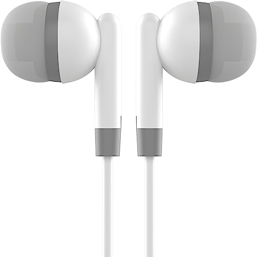 Maeline 30-Pack Noise-Isolating Earbuds with Built-In Microphone and Volume Control – Superior Stereo Bass In-Ear Headphones for i Phone, Android, PC & Laptop – Tangle-Free Design for Effortless Listening and Enhanced Compatibility
