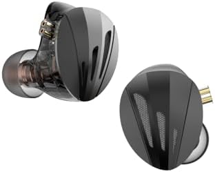 Phinistec Hi Fi Wired Earbuds with Dual Driver Technology – Premium Bass and Clear Audio for Gamers and Audiophiles – Customizable Detachable Cable for Enhanced Durability (Black, No Microphone) – Ergonomically Designed for Comfort During Extended Listening Sessions