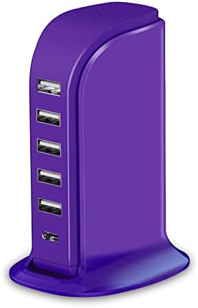Kawaii-Inspired 6-Port USB Charging Hub: Ultimate Fast Charger for i Phones, Androids & More – Compact Multi-Device Power Station with 1 USB-C & 5 USB-A Ports for Effortless Travel & Home Connectivity, Tangle-Free Solutions for Modern Users