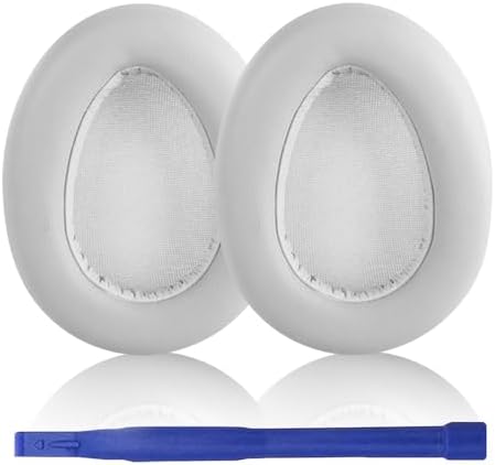 Enhance Your Audio Experience with Aiivioll JBuds Lux ANC Replacement Ear Pads – Premium Protein Leather & Noise Isolation Foam for JLAB Wireless Headphones in Elegant White – Effortless Installation for Ultimate Comfort and Superior Sound Quality