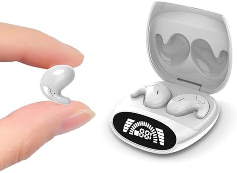 Revolutionary Wireless Sleep Earbuds for Side Sleepers – Lightweight Noise-Canceling In-Ear Headphones with LED Battery Indicator – Discreet Design for Ultimate Comfort in Sleep, Work, and Outdoor Activity – Enhanced Compatibility in Stylish Black Finish