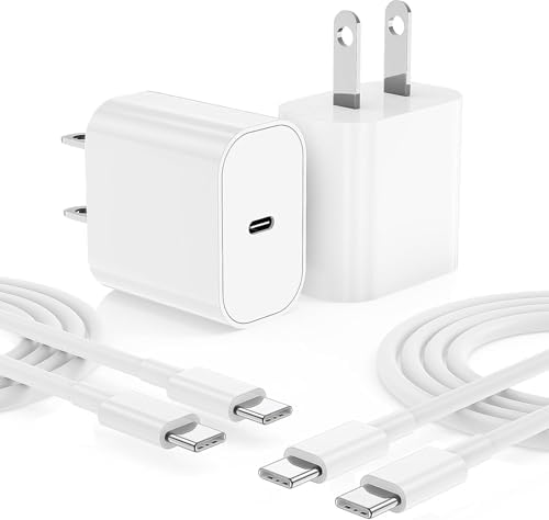 20 W PD Fast Charging USB-C Wall Charger for i Phone 16 – Includes 6 FT USB-C to C Cable, Compatible with i Phone 16/Pro/Pro Max/Plus, i Phone 15 Series, i Pad Pro, Air Pods – Ultra-Fast Charging and Protection Against Overheating – Ideal Home & Travel Accessory