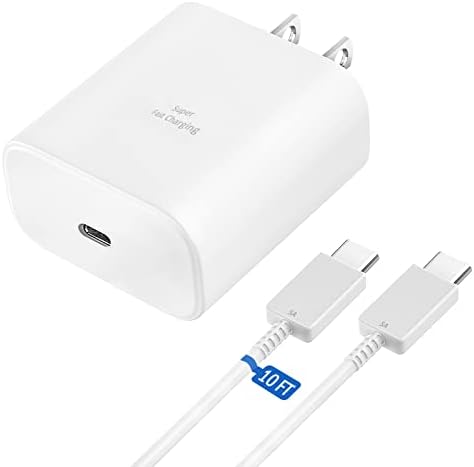 Rapid Charge 45 W USB Type C Power Adapter with 6.6 FT Cable for Samsung Galaxy – Ultimate Fast Charging Solution for S25/S25 Ultra/S24/S23/S22/Note Series – Enhanced Compatibility and Robust Build for Daily Demands