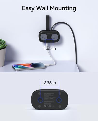 ORICO PD20 W Travel Power Strip – Ultra-Compact Power Hub with 4 AC Outlets & 3 Fast-Charging USB Ports (1 USB-C) – 4 FT Flat Plug for Seamless Business Travel & Cruise Essentials – Ultimate Device Compatibility & Portability in Sleek Black Design