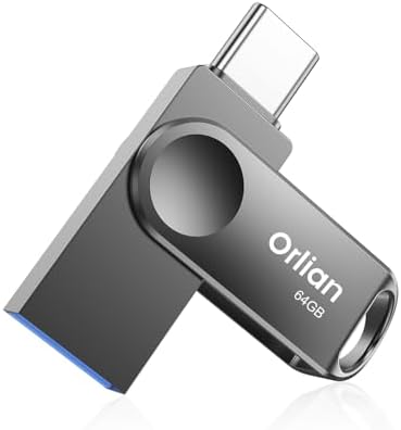 128 GB Dual USB Type C + A OTG Flash Drive – Waterproof Metal Swivel Design for Fast Data Transfer – Ideal Thumb Drive for PC, Laptop, Tablet, i Phone 15 & Android Devices – Portable Storage Solution for On-the-Go Professionals and Students