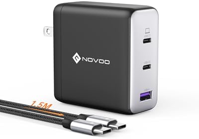 100 W Ga N USB-C Charger – Fast 3-Port PD3.0 Power Adapter for Mac Book Pro & Air, i Phone 15, i Pad Pro – Compact Multi-Device Charging Station with Enhanced Compatibility & Safety Features – Ultra-Fast Charging, 120 W Total Output, Overheat & Short-Circuit Protection