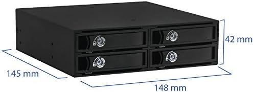 Kingwin Universal Hot Swap Mobile Rack for 2.5” & 3.5” SSD/HDD – Effortless Internal Tray-Less SATA Hard Drive Backplane Enclosure with 6 Gbps Support for SATA I/II/III & SAS I/II – Ultimate Flexibility and Enhanced Data Transfer Speed for Efficient Storage Management