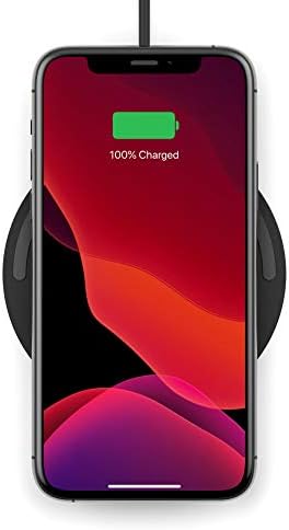 Belkin 10 W Qi-Certified Fast Wireless Charging Pad – Effortless Power for i Phone, Samsung Galaxy, Pixel & Air Pods Pro – Sleek Black Design for Tangle-Free Streaming and Music – Universal Compatibility with Safety Features for Overheating Protection – Essential Accessory for Modern Tech Users