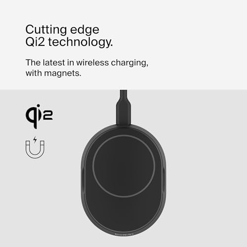 Belkin 15 W Fast Convertible Magnetic Charging Stand – Mag Safe & Qi2 Compatible Power Hub for i Phone 16/16 Plus/16 Pro/16 Pro Max, i Phone 15/14, Apple Air Pods Pro – Stylish White Design for Enhanced Efficiency and Device Versatility
