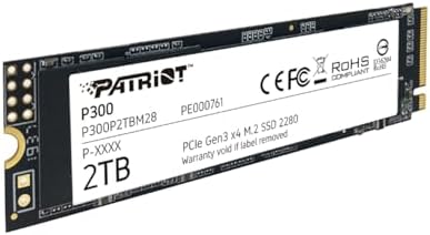 Experience Next-Level Speed with Patriot P300 512 GB M.2 PCIe Gen 3 SSD – The Ultimate Low-Power Internal Drive for Gaming and Productivity Enhancements
