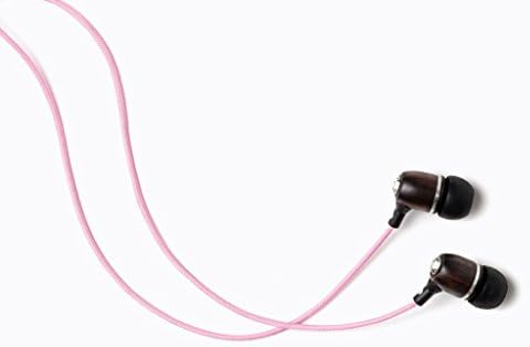 Experience Premium Sound with Symphonized Bling Genuine Wood In-Ear Noise-Isolating Headphones – Eco-Friendly Design, Built-In Mic, and Tangle-Free Nylon Cable for Enhanced Audio Compatibility in Gray