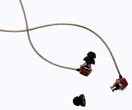 Symphonized ALN 2.0 Premium Genuine Wood Earbuds – Metallic Orange Noise-Isolating In-Ear Headphones with Tangle-Free Cable & Built-in Microphone for Enhanced Audio Compatibility and Immersive Sound Experience