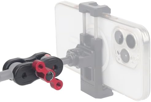 Premium Aluminum Double Socket Arm for 20 mm Ball Mounts – Versatile Mounting Solution for Bulletpoint Systems, Ideal for Smartphones and Cameras, Enhanced Stability and Flexibility in Your Vehicle