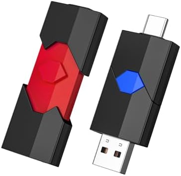 JUANWE 64 GB USB-C Flash Drive 3 Pack – Ultimate Dual USB-A & Type-C Storage Solution for Effortless Photo and Video Management, Retractable & Dustproof Design for Enhanced Durability and Speed, Perfect for Phones, Tablets, and Computers