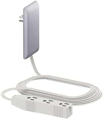 LIDER Ultra-Thin Flat-Face Outlet Extender with 3 Receptacles – Space-Saving Power Strip with 3 ft Cord, ETL-Listed for Safety, Sleek White Design for Modern Interiors – Perfect Solution for Enhanced Device Charging and Versatile Placement