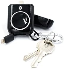 Compact 3-in-1 Magnetic Keychain Charger for Apple Watch – 2580 m Ah Power Bank with Lightning and USB-C Fast Charging for i Phone, Android, and Air Pods – Perfect Travel Companion for Active Lifestyles and On-the-Go Convenience