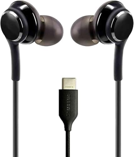 Urban X OEM 2021 Stereo Headphones for Samsung Galaxy S20 Ultra 5 G – Durable Braided Cable with Inline Microphone, USB-C Connectivity, Stylish Black Design, Enhanced Sound Quality, US Version with Warranty for Ultimate Audio Experience
