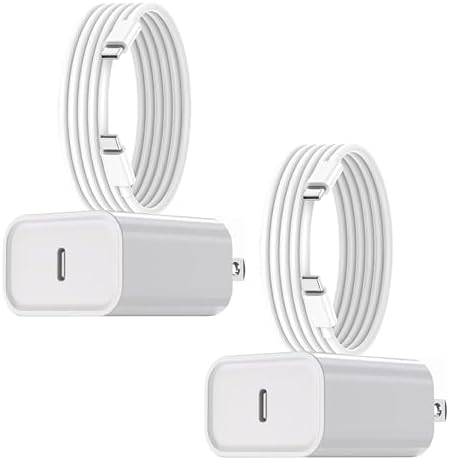 Swift Charge 20 W USB-C Charger for i Phone 15 & i Pad – 6 FT Cable Included – Rapid Power Solution for i Phone 16 Pro Max, i Pad Pro, Mini & Air – Lightweight, Durable, and Versatile Charging Block for All Your Devices – Say Goodbye to Long Wait Times with Enhanced Compatibility and Safety Features