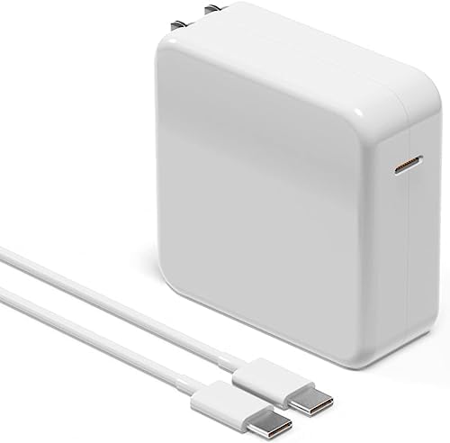 High-Performance 100 W USB-C Charger for Mac Book Pro & Air – Ultimate Compatibility with Fast Charging for 13-16 Inch Models, i Pad Pro, and All USB-C Devices – Efficient 96% Charging, Includes 6 ft Cable, 30-Day Money-Back Guarantee, 12-Month Replacement Warranty