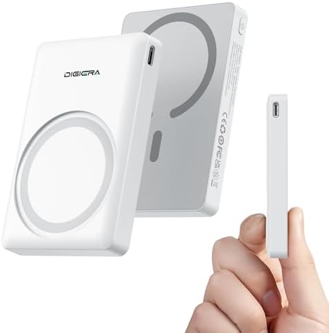 5000 m Ah Wireless Magnetic Power Bank with 15 W Fast Charging – Dual Device Charger for i Phone 16/15/14/13/12, Smartwatches & Earbuds – Compact Travel-Friendly Design with 20 W Output & Smart Safety Features for Reliable Power On-the-Go