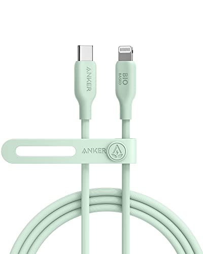 Anker 6 FT USB C to Lightning Cable – MFi Certified, Eco-Friendly Bio-Based Charging Cord for i Phone 14 and More – Stylish Purple Design for Enhanced Durability and Fast Data Transfer – Perfect for Home and Office Use