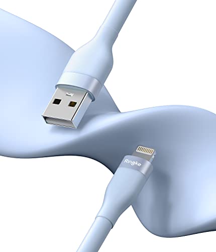 Elevate Your Charging Experience with the Ringke 6.6 FT USB to Lightning Pastel Charger Cable – Purple | Fast Charging & Enhanced Durability for i Phone, i Pad, Air Pods | Tangle-Free Design for Effortless Connectivity in Style