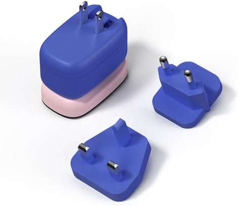 CASETi FY Powerthru 33 W Fast Charger – Compact Dual Port Wall Adapter in Stylish Pink/Blue for Lightning-Fast Device Charging with Advanced Safety Features and Universal Device Compatibility