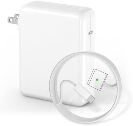 Ultra-Fast 140 W USB-C to Magnetic 3 Power Adapter for Mac Book Pro & Air (2021-2023) | Exceptional Charging Efficiency with 6.6 ft Braided Cable | Universal Compatibility for M1 & M2 Models | Innovative LED Indicator for Charging Status | CE/FCC/ROHS Certified Quality Assurance