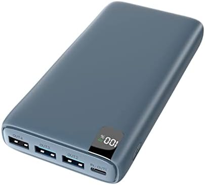 26800 m Ah CONXWAN Portable Power Bank – 22.5 W Fast Charging USB-C Battery Pack with 4 Outputs for i Phone, Android, and Tablets – Essential Travel Charger for On-the-Go Power Solutions in Green