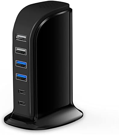Elevate Your Charging Game with Upoy’s Ultimate USB Power Hub: Multi-Device Charging Station with 5 ft Extension Cord for i Phones, Tablets, and Earbuds – Fast, Efficient Power Adapter for Home and Office Use with Advanced Safety Features