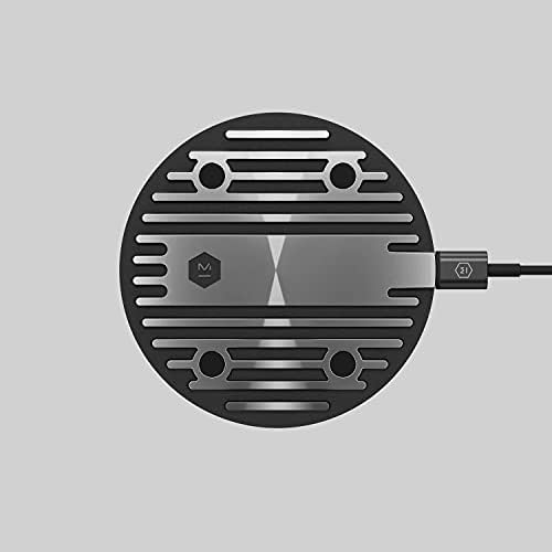 Elevate Your Charging Experience with the MASTER & DYNAMIC MC100 Gunmetal Aluminum Wireless Charging Pad – Fast, Stylish Station for Earbuds with Non-Slip Surface, Perfect for Home or Office Décor, Enhance Your Audiophile Lifestyle