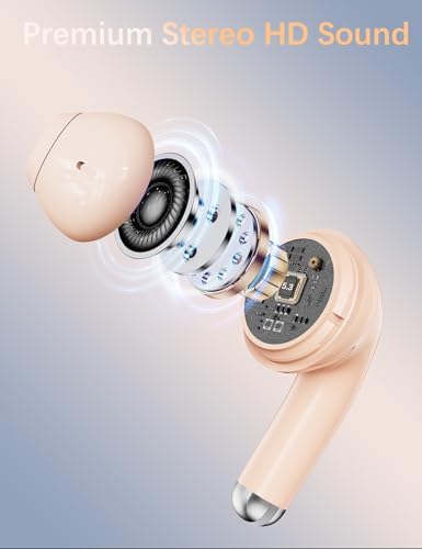Revolutionize Your Workout with Premium Bluetooth Earbuds for Active Women – Ultra-Lightweight Sports Earphones Featuring Advanced Noise Cancelling, Bluetooth 5.3, and Enhanced Compatibility with i Phone 15/16 Pro Max, Google Pixel, and Samsung Galaxy S24/S25 – Experience Unrivaled Sound Quality, Sweat Resistance, and Ultimate Comfort for Every Adventure and Fitness Journey