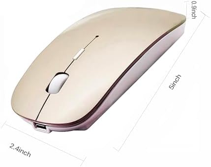 Sleek Bluetooth Wireless Mouse for Mac, Windows & i Pad – Ergonomic Design, High-Precision Navigation, Rechargeable & Dual-Mode Compatibility (Gray & Black) – Elevate Your Productivity with Clutter-Free Connectivity