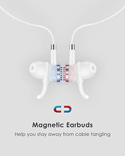 PALOVUE Lightning Magnetic Earbuds for Sports and Workouts – MFi Certified Noise Cancelling Headphones with Mic Control, Ultra-Comfortable Design for i Phone 8 & 7, Premium Sound Quality in Black