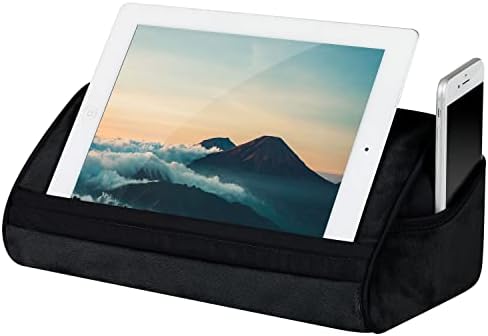 Enhance Your Tablet Experience with the Lap Gear Original Microbead Pillow Stand – Ergonomic, Portable Black Holder with Built-In Phone Pocket for All Tablet Sizes – Ideal for Home, Travel, and Comfort-Focused Viewing – Supports Better Posture and Reduces Strain – Lightweight, Stylish Design for Easy Use Anywhere