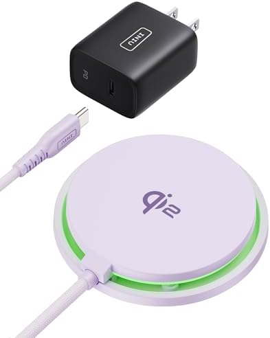 INIU Qi2 Certified Magnetic Wireless Charging Pad with Cooling Fan – 15 W Fast Charger for i Phone 16/15/14/13/12 Series & Air Pods – Sleek Design with Adapter Included for Ultimate Convenience and Efficiency